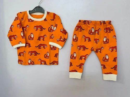 Orange Printes Boys Kids Night Wear, Feature : Comfortable, Easily Washable, Impeccable Finish