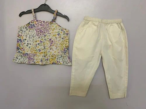 Multicolor Frill Girls Kids Top Pant