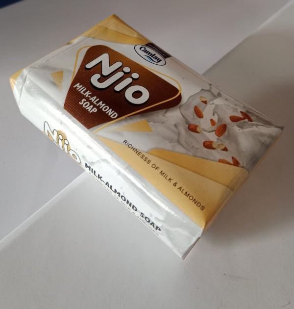 White Rectangular Njio Milk Almond Soap, for Bathing, Packaging Type : Paper Pack
