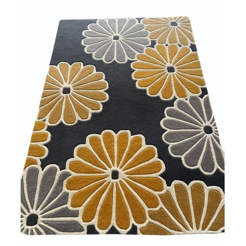 Multicolor Rectangular Printed Floral Hand Tufted Carpet, for Home, Hotel, Office, Style : Contemporary