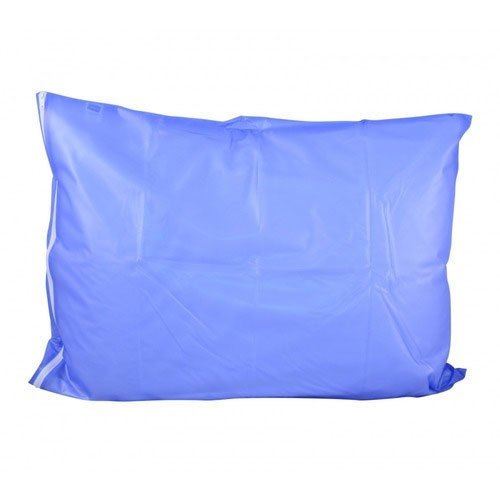 Blue Rectangular Plain Non Woven Pillow Cover