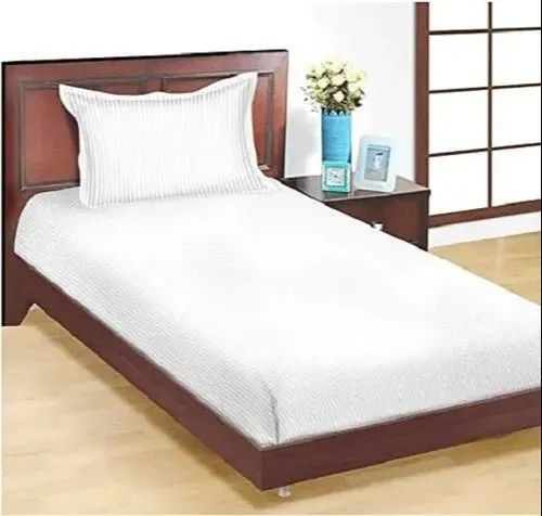 Plain White Single Bed Sheet, for Home, Feature : Soft, Easy To Clean, Anti Wrinkle