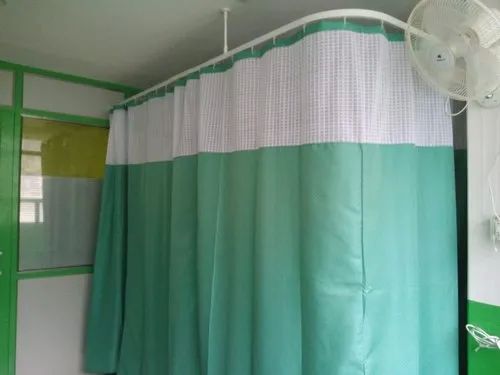 Plain Polyester Green Hospital Curtain, Packaging Type : Packet