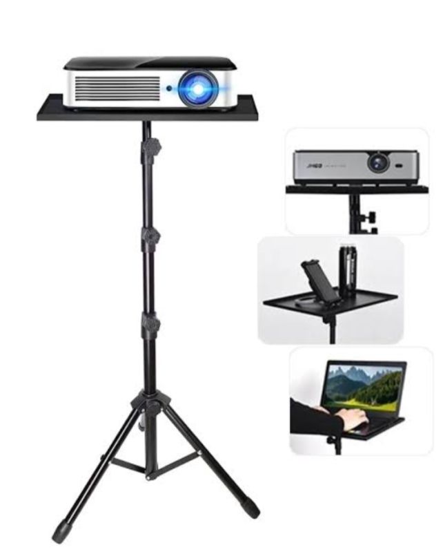 Black Polished Metal Projector Stand, Loading Capacity : 0-10 Kg