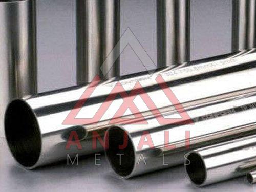 Silver Round Stainless Steel Polished Pipe, for Industrial, Specialities : Durable