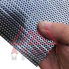 Silver Polished Stainless Steel Perforated Sheet