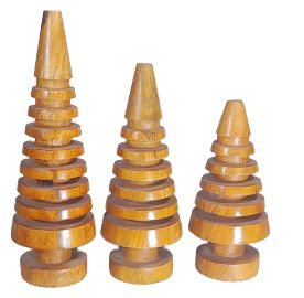 Decorations Wooden Christmas Tree Set of 3 Pcs