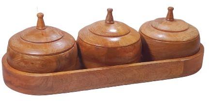 Decorative Bowl Set with Tray Set of 3 Pcs