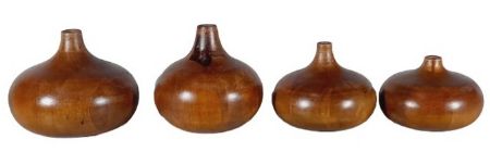 Fancy Wooden Flower Vase Set Of 4 Pcs