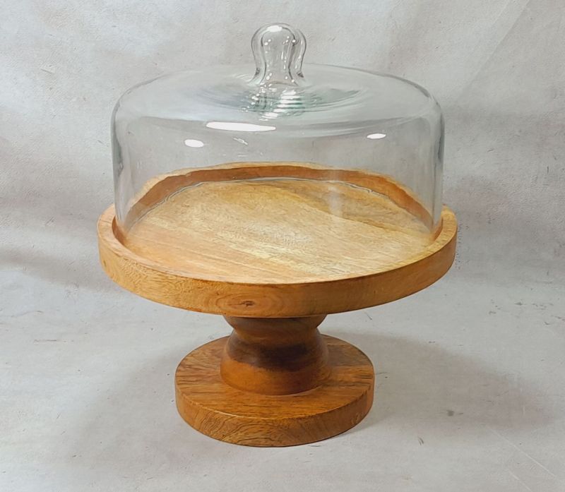 Brown Round Decorative Wooden Cake Stand, for Restaurant, Hotel, Bar, Size : All Sizes