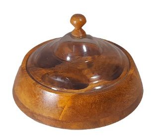 Brown Round Fancy Wooden Cake Stand, for Restaurant, Hotel, Bar, Size : All Sizes