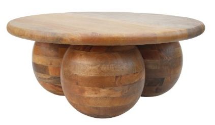 Brown Round Stylish Mango Wood Coffee Table, for Restaurant, Office, Hotel, Home, Size : All Sizes