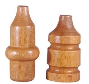 Tabel Top Wooden Flower Vase Set of 2 Pcs