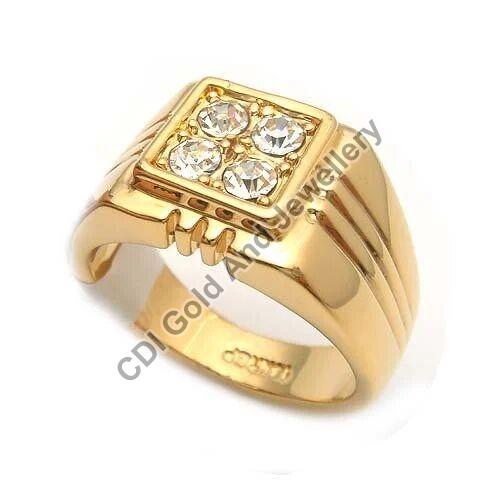 Golden Polished Mens Gold Ring, Occasion : Engagement, Party