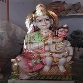Mulit Colour Jhiri Anjani Mata with Hanuman Statue, for Temple, Home, Office, Size : 3 Feet