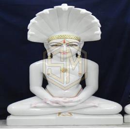 White Rajnagar Marble Bhagwan Shri Nath Ji Statue, for Temple, Home, Office, Speciality : Shiny