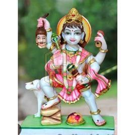 Printed Paint Coating Marble Bhairav Statue, for Temple, Home, Office, Packaging Type : Carton Box