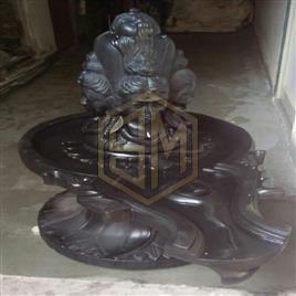 Black Marble Chaturmukhi Shivling, for Temples