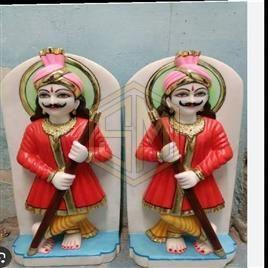 Printed Paint Coating Marble Dwarpal Statue, Speciality : Shiny