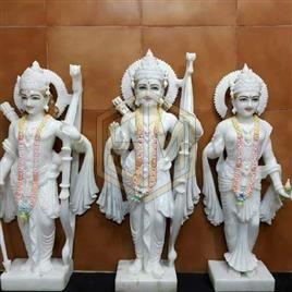 Mulit Colour Marble Shree Ram Darbar Statue, for Temple, Office, Home, Packaging Type : Carton Box