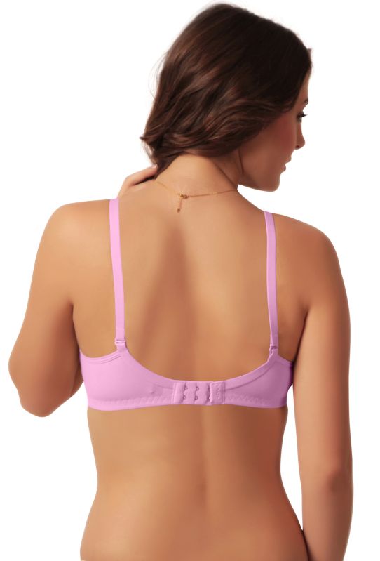 SONA Women's Cotton Non-Padded Wire Free Full Coverage Bra HOT-PINK