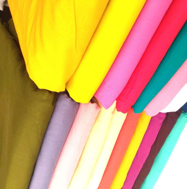 Multicolor Plain Cotton Fabric, Packaging Type : Poly Bag