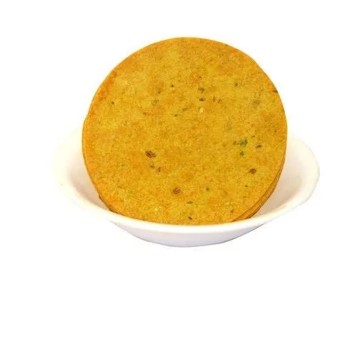 Yellow Round Jeera Masala Khakhra, for Direct Consume, Feature : Easy To Digest, Delicious Taste