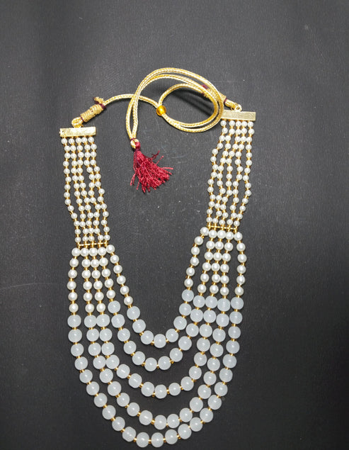 5 layer double coated pearl mala