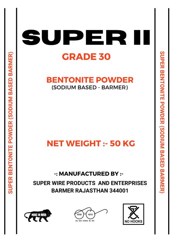 Grade 30 Bentonite Powder