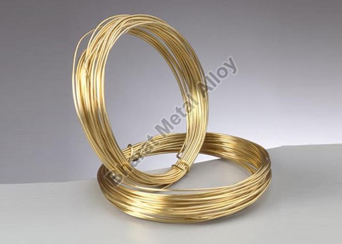 Golden Round Polished Brass Flat Wire, For Industrial Use, Certification : Isi Certified