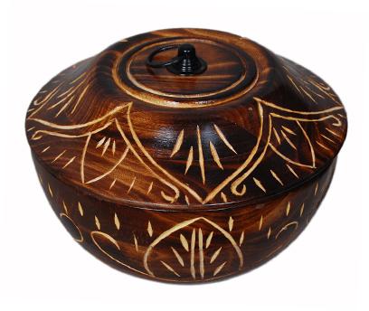 Polished Wooden 300-500gm casserole, for Chapati, Feature : Rust Proof, Modern, Long Life, Light Weight