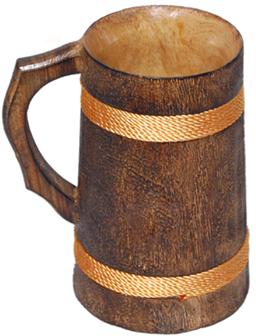 wooden mug