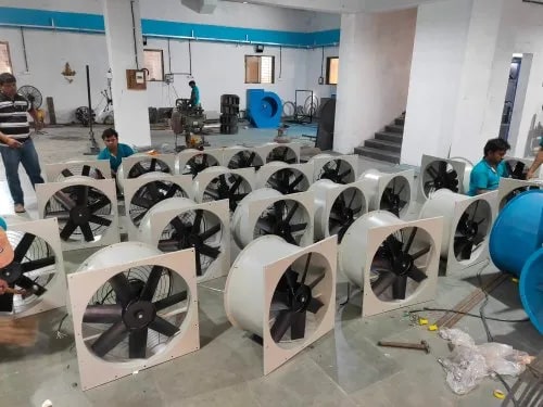Grey 0.25 HP TO 100 HP Electric Bifurcated Axial Fan