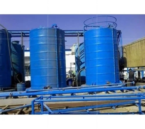 Blue Round Stainless Steel Acid Storage Tank
