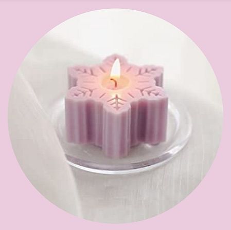 Snowflake Shape Candle, Color : Lavender