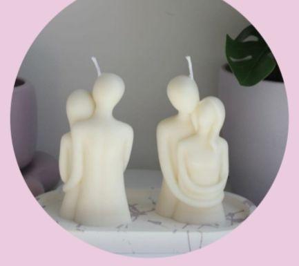 White Couple Candle, for Decoration
