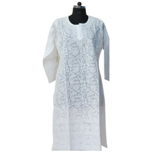 Lucknowi White Chikankari Kurti