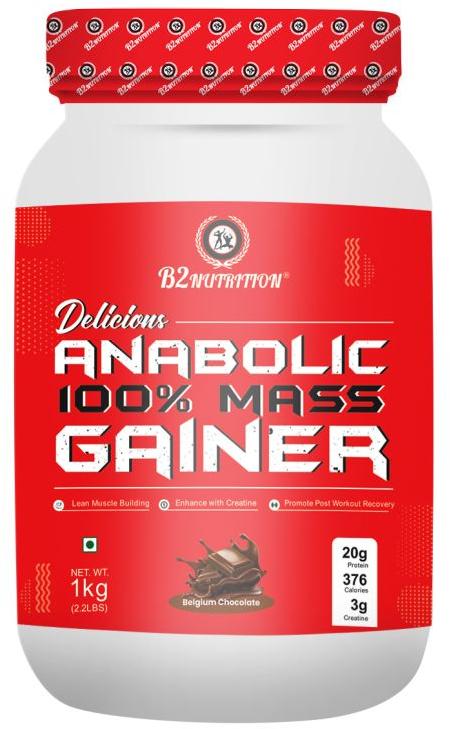 B2NUTRITION 1KG ANABOLIC MASS GAINER, Shelf Life : 18 MONTHS