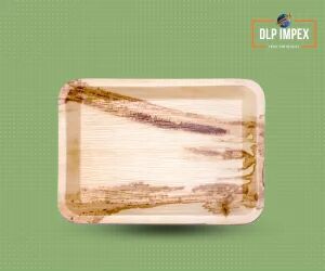 11x7 Inch Rectangle Areca Palm Leaf Tray