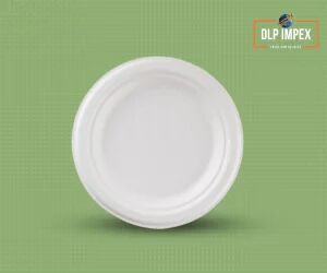 8 Inch Round Sugarcane Bagasse Plate