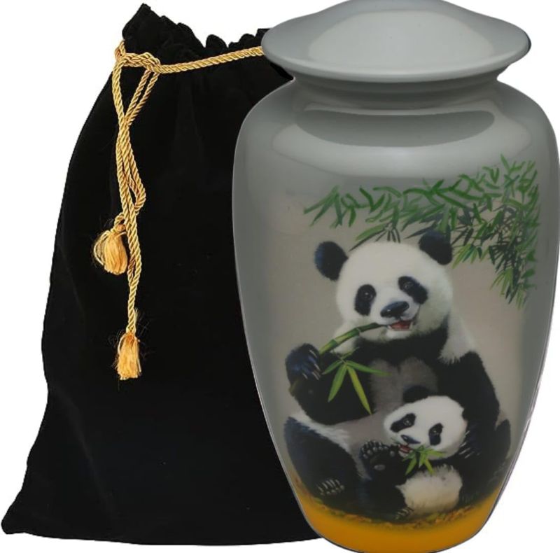 Setting Giant Panda Aluminium Cremation Urn