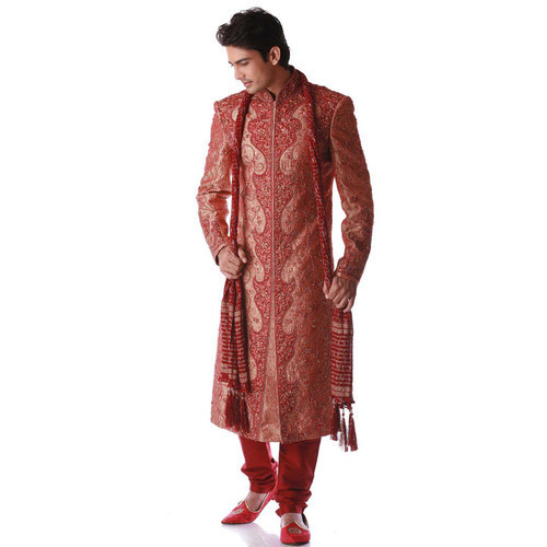 Embroidered mens sherwani, Occasion : Party Wear