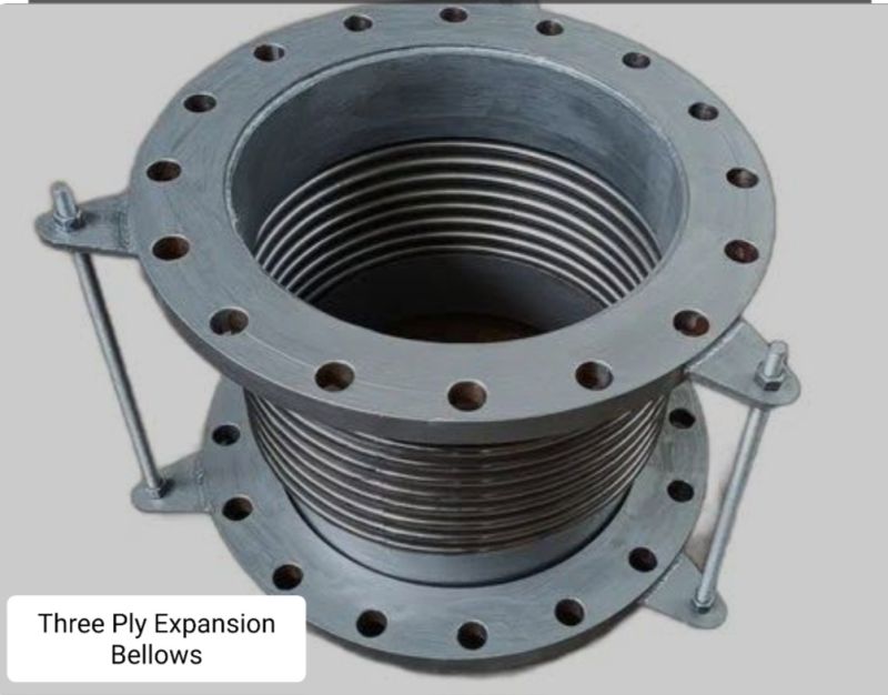 Grey Round Mild Steel Three Ply Expansion Bellow, for Industrial, Feature : Durable, High Performance