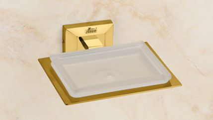 VIG-13 Viva Single Soap Dish, for Bathroom, Color : Golden
