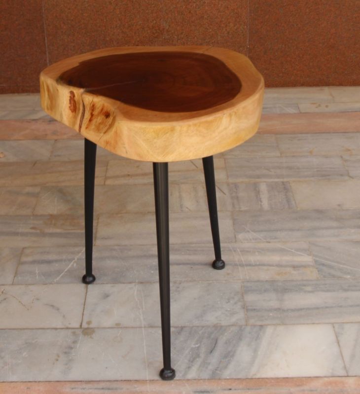 Wood top iron leg stool, for Hotel, home, Size : 18x18x16Inch, 16x16x14Inch, 14x14x12Inch, 12x12x10Inch