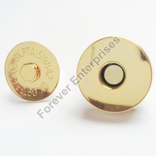 Brass Bag Magnetic Button, Round, Size: 18 Mm at Rs 4/piece in Aligarh