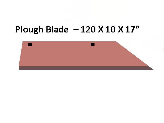 Black Carbon Steel 120x10x17Inch Plough Blade