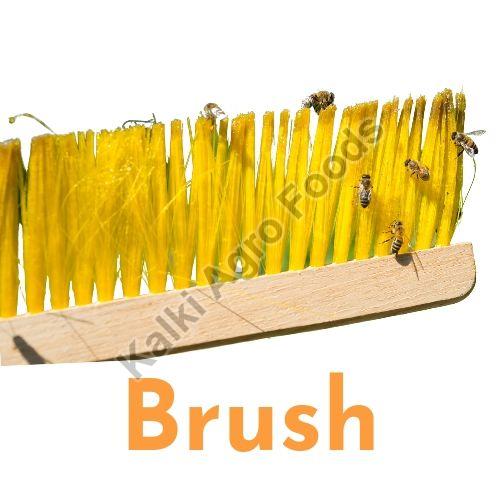 Yellow Synthetic Fibre Wooden Beekeeping Brush