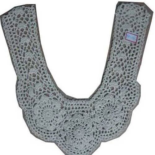 Grey Crochet Collar Lace, for Garments, Feature : Attractive Look, Smooth Texture, Stylish