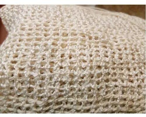 White Cotton Handloom Crochet Fabric, For Bedsheets, Curtains, Dress, Garments, Style : Plain